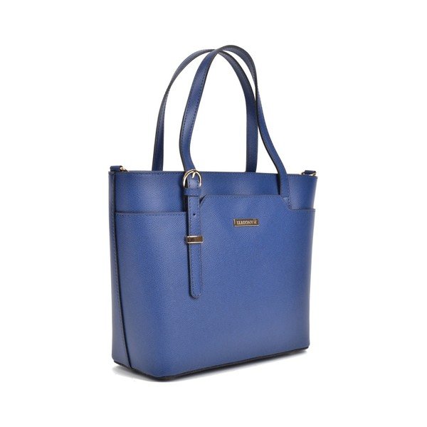 Modrá kožená kabelka Mangotti Bags Francesca-image-2