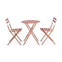 Terrakota värvi terasest aia söögimööbli komplekt kahele Austin - Bizzotto