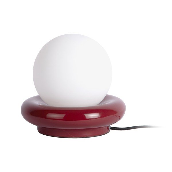Burgundiapunane keraamiline laualamp (kõrgus 19 cm) Catania Ring - Leitmotiv