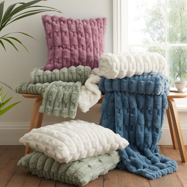 Dekoratiivpadi 50x50 cm Carved Fur - Bianca-image-4