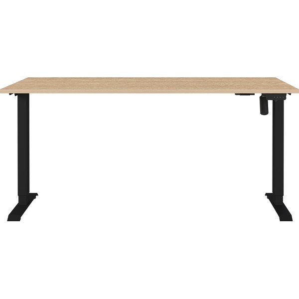 Reguleeritav töölaud elektriliselt reguleeritava kõrguse ja tammepuust pealispinnaga 80x160 cm Boras - Germania-image-1