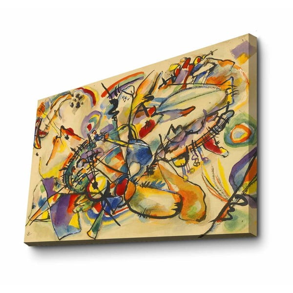 Nástěnná reprodukce na plátně Kandinsky Yellow, 100 x 70 cm