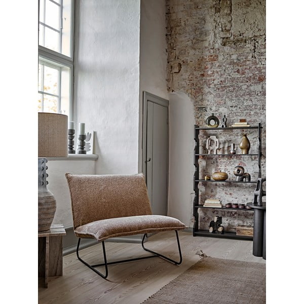 Mustast männipuidust raamaturiiul 84x140x20 cm Savoya - Bloomingville-image-1