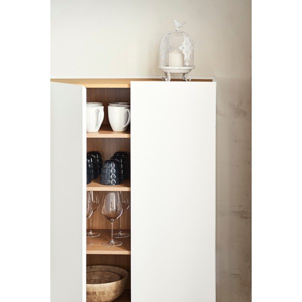 Valge kõrge tammedekooriga kummut 95x120 cm Arista – Teulat-image-2