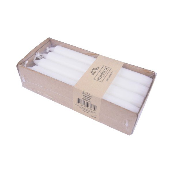 8 valge pika küünla komplekt Ego Dekor ED, põlemisaeg 7 h - Eco candles by Ego dekor-image-2