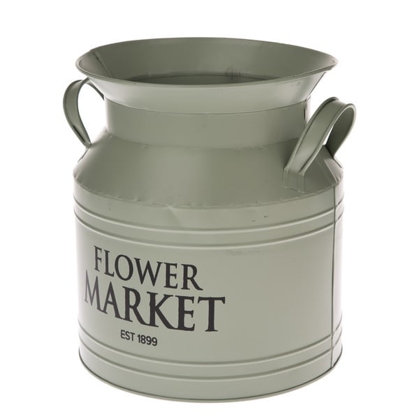 Roheline metallist lillepott Flower Market, ø 20 cm - Dakls