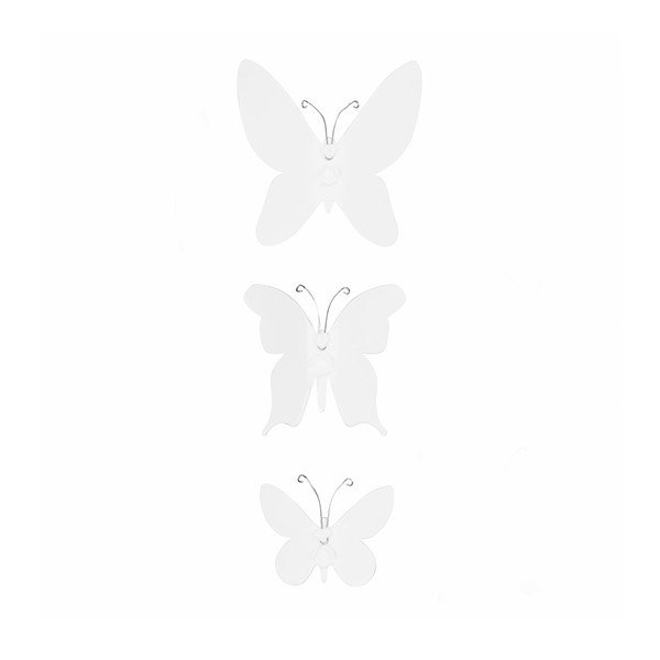 9 valge 3D seinakaunistuse komplekt Butterflies - Umbra-image-2