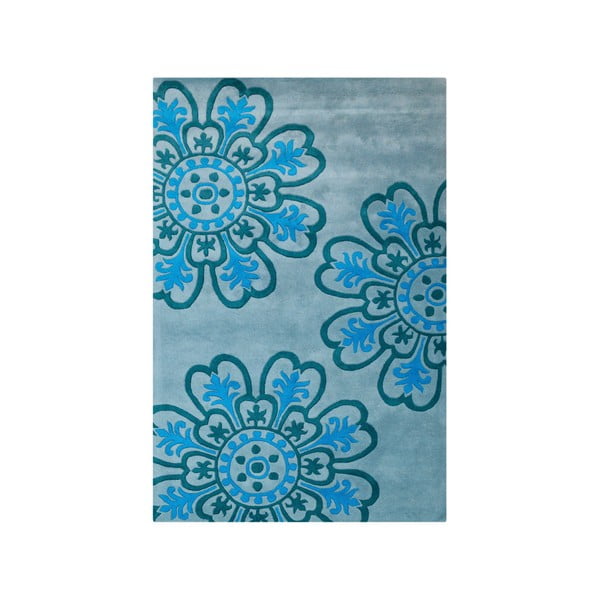 Koberec Floral Light Blue, 153x244 cm