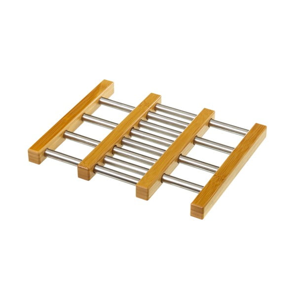 Reguleeritav bambusest ja terasest matt kuumade pottide all - Casa Selección-image-1