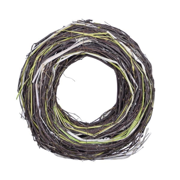 Kulatý dekorativní věnec z proutí a sušené trávy Ego Dekor, ⌀ 30 cm