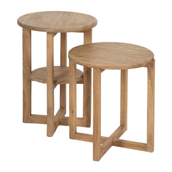 Ümmargune valge seedri täispuidust abilaud ø 40 cm Dala - Ixia-image-2