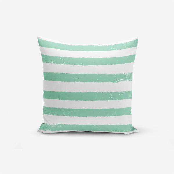 Puuvillasegust padjapüür Su Green Striped Modern, 45 x 45 cm - Minimalist Cushion Covers