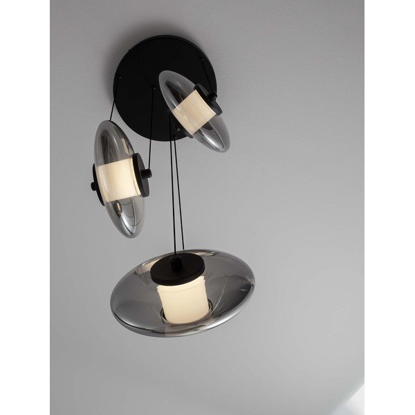 Mattmust klaasist hämardatav LED-rippvalgusti ø 35 cm Ballet - Nova Luce-image-2