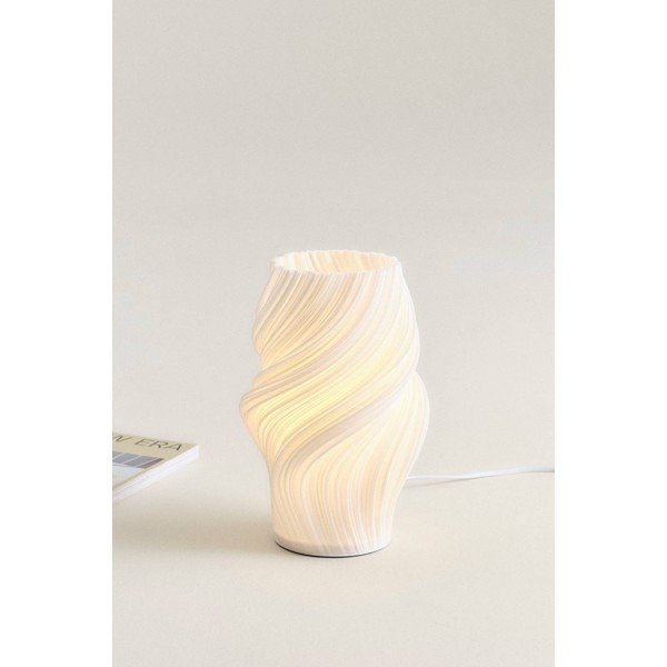 Valge plastmassist laualamp (kõrgus 27 cm) Calais - Jotex-image-1