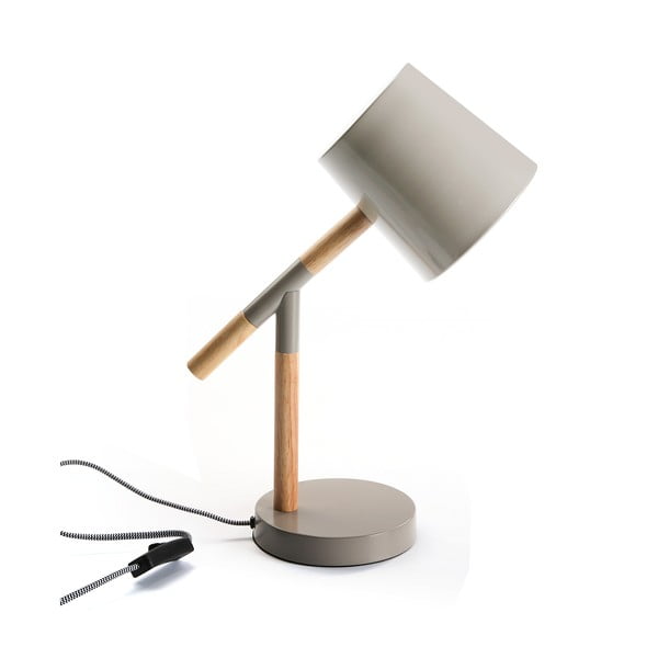 Šedá stolní lampa Versa Grey Modern