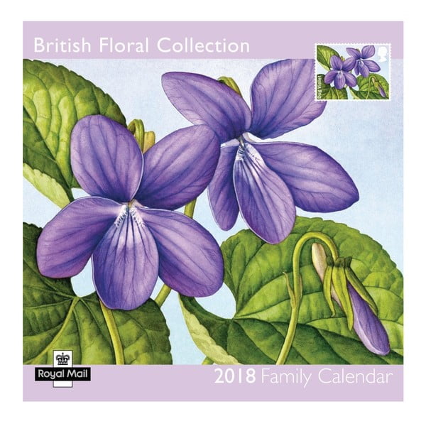 Nástěnný rodinný kalendář pro rok 2018 Portico Designs Royal Mail