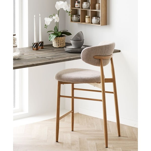 Beež polsterdatud baaritool (istme kõrgus 65 cm) Levanto – House Nordic-image-1