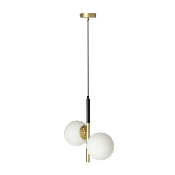 Kuldset värvi rippvalgusti klaasist lambivarjundiga 32,5x15 cm Duo - Candellux Lighting