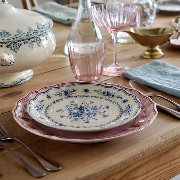 Sinine/beež keraamiline magustoidutaldrik ø 21 cm Vila - Costa Nova-image-4