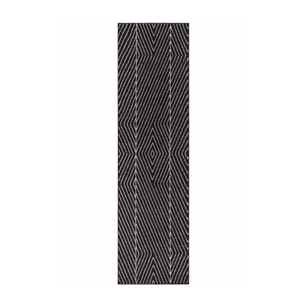 Must-valge vaibajooksja 66x240 cm Muse - Asiatic Carpets