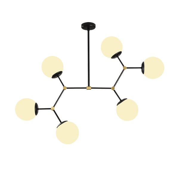 Must rippvalgusti 6 pirnile Damar - Opviq lights-image-2