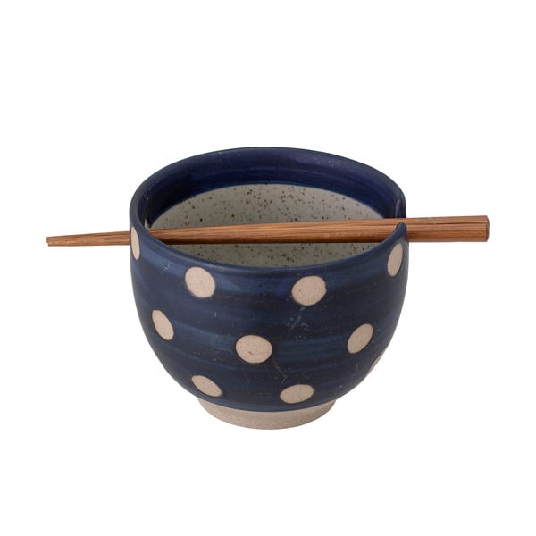 Sinine savinõude kauss söögipulkadega , ø 13 cm Masami - Bloomingville-image-1