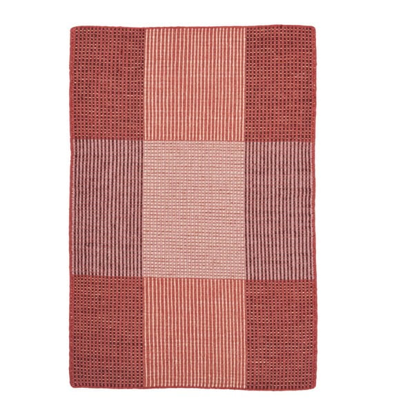 Červený ručně tkaný vlněný koberec Linie Design Bologna, 50 x 80 cm