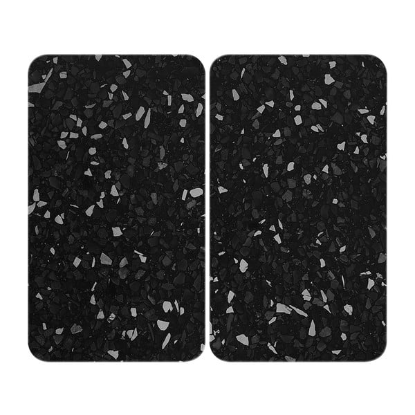 Klaasist pliidikatte komplekt 2 tk, must Universal - Wenko