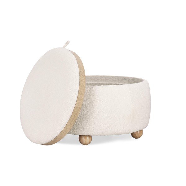 Bouclé-kangast kreemipuhv Irisha - Bizzotto-image-3