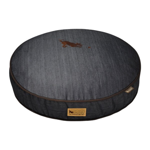 Tumesinine koeravoodi 65,5x70 cm Round Bed Denim Medieval Blue / Dark Chocolate S - P.L.A.Y.-image-2
