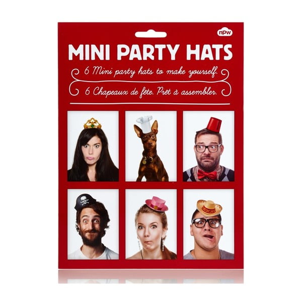 Sada 6 mini party čepiček NPW Mini Party Hat