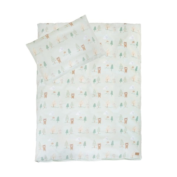 Heleroheline puuvillane beebide voodipesu 100x135 cm Woodland Buddies - Roba-image-2