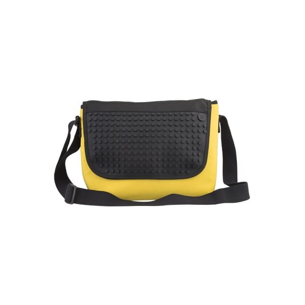 Pixelová taška messenger, yellow/black