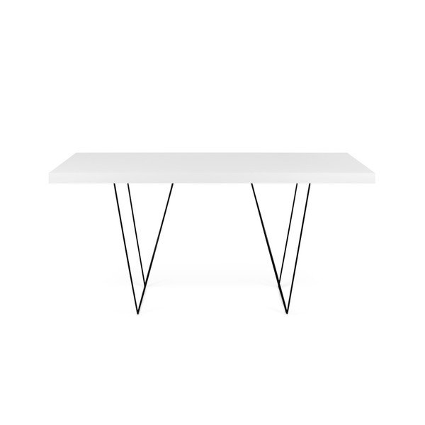 Valge söögilaud metallist jalgadega Trestle, 90 x 160 cm Multi - TemaHome-image-2