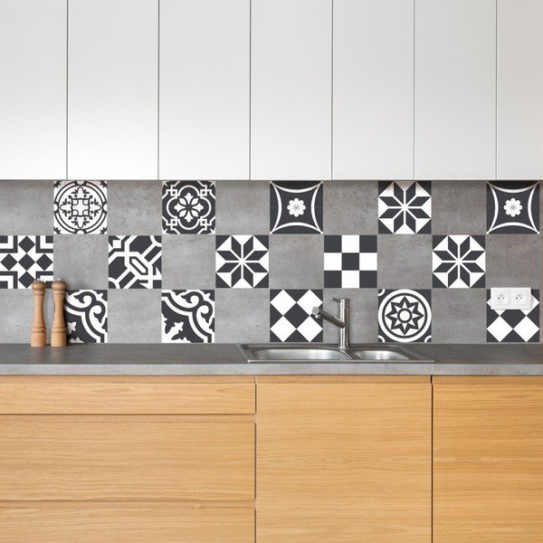 Sada 24 samolepek Ambiance Mosaic, 15 x 15 cm-image-1