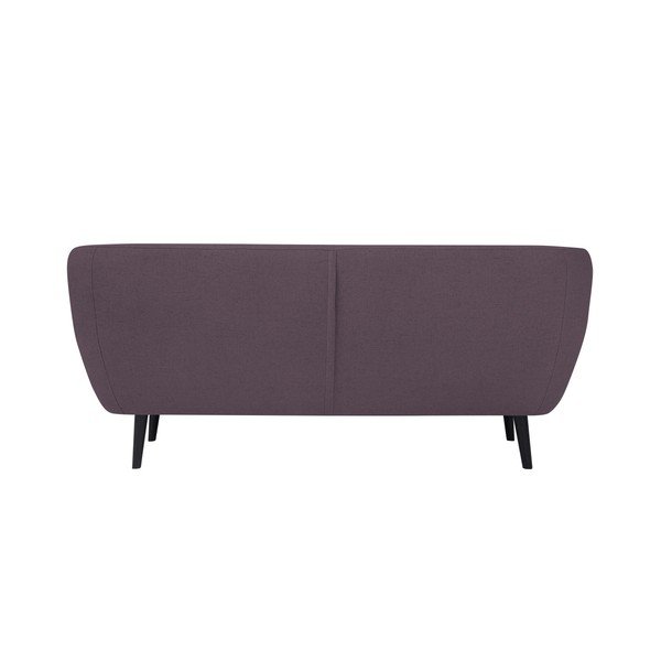 Fialová dvoumístná pohovka s hnědými nohami Mazzini Sofas Piemont-image-1