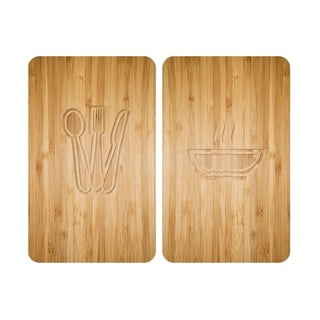 Klaasist pliidikatte komplekt 2 tk, 52 x 30 cm Lunch - Wenko