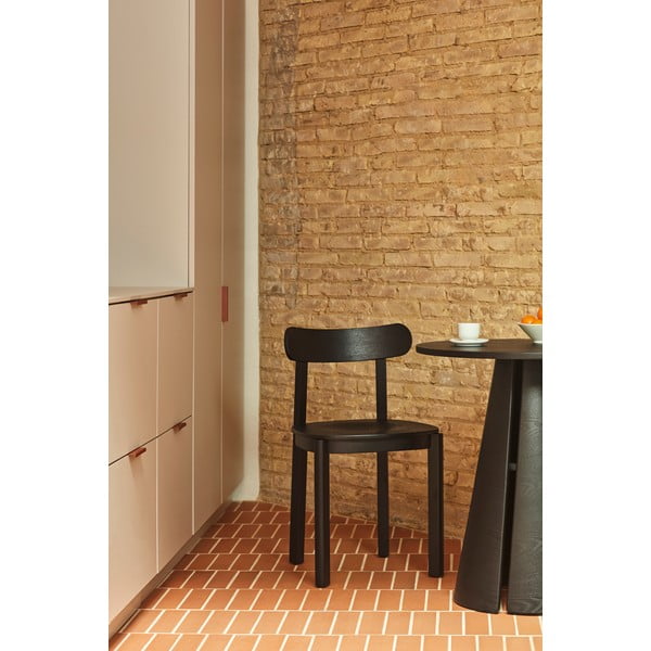 Ümmargune söögilaud saarepuidu dekooriga ø 65 cm Cep - Teulat-image-3