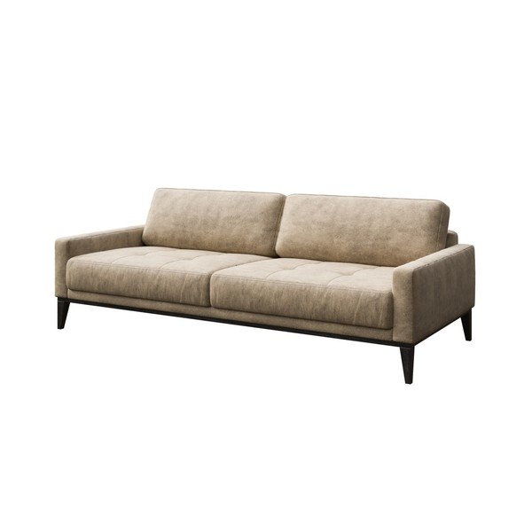 Beežist kunstnahast tufitud diivan, 210 cm Musso - MESONICA-image-2