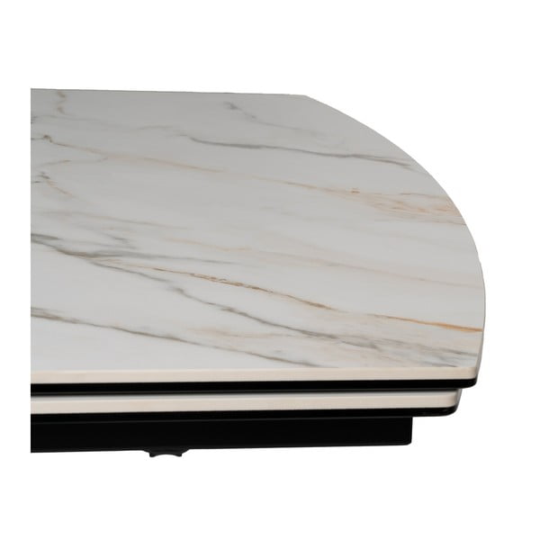 Pikendatav söögilaud marmorimitatsioonist pealispinnaga 90x180 cm Rocía - Ixia-image-3