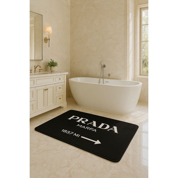 Must sametist vannitoavaip 60x100 cm Prada – Mila Home-image-2