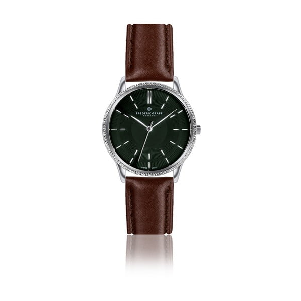 Unisex hodinky s hnědým páskem z pravé kůže Frederic Graff Makalu