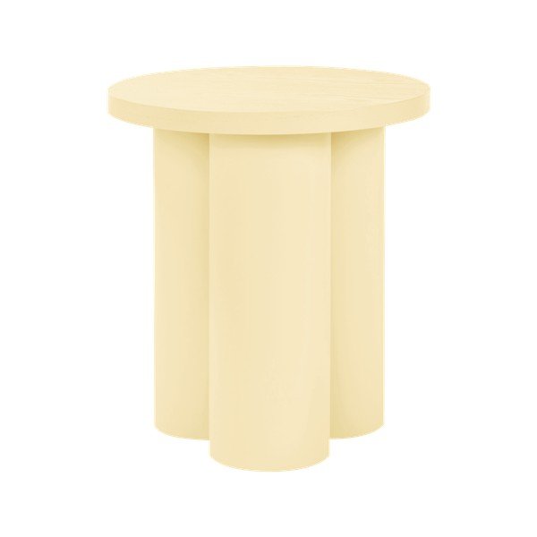 Kollane taburet tuhavärvi dekooriga Oly - noo.ma