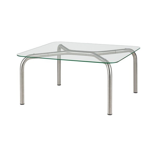 Kohvilaud klaasist pealispinnaga hõbedases värvitoonis 60x80 cm Uku - noo.ma