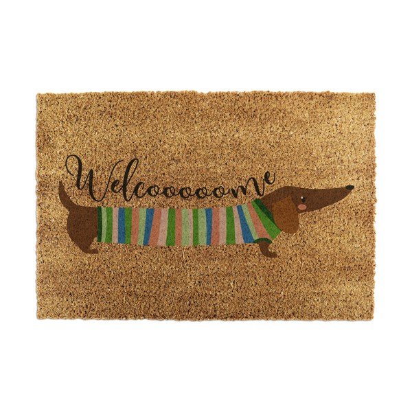 Kookoskiududest matt 40x60 cm Welcome Sausage Dog - Artsy Doormats