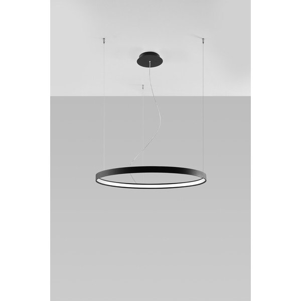Must alumiiniumist LED-rippvalgusti ø 78 cm RIO - Thoro-image-4