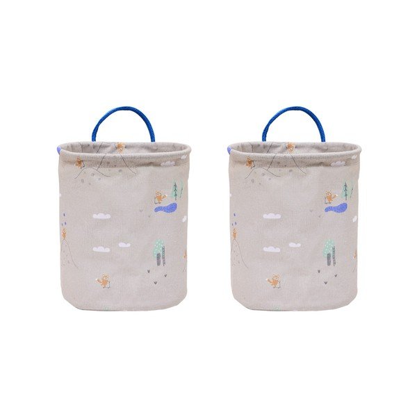 Beežid riidest laste mänguasjakorvid komplektis 2 tk ø 18x22 cm Foxy - OYOY Mini