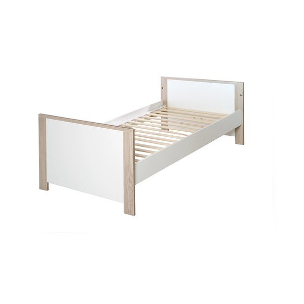 Valge-puiduvärvi võrevoodi 70x140 cm Olaf - Roba-image-2