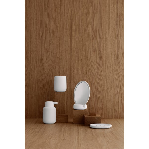 Valge keraamiline tass hambaharjade jaoks , maht 0,3 l - Blomus-image-2