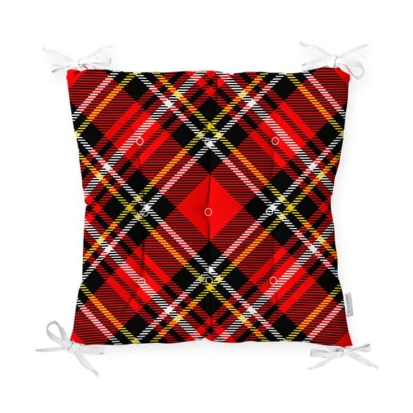 Tooli istmepadi flanell punane must, 40 x 40 cm - Minimalist Cushion Covers